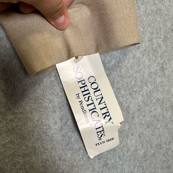 Country Sophisticates Pendleton Womens 18W Silk Blend Blazer & Skirt Set Tan NWT - Picture 4 of 13